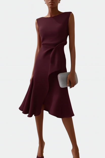 Daisy Women's Midi Dress | Asymmetric Hem, Formal & Plus Size Available 9