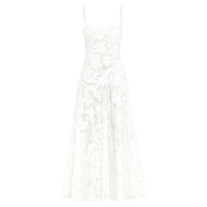 Evelyn Women's Evening Gown | Lightweight Organza Jacquard, Floral Pattern 5