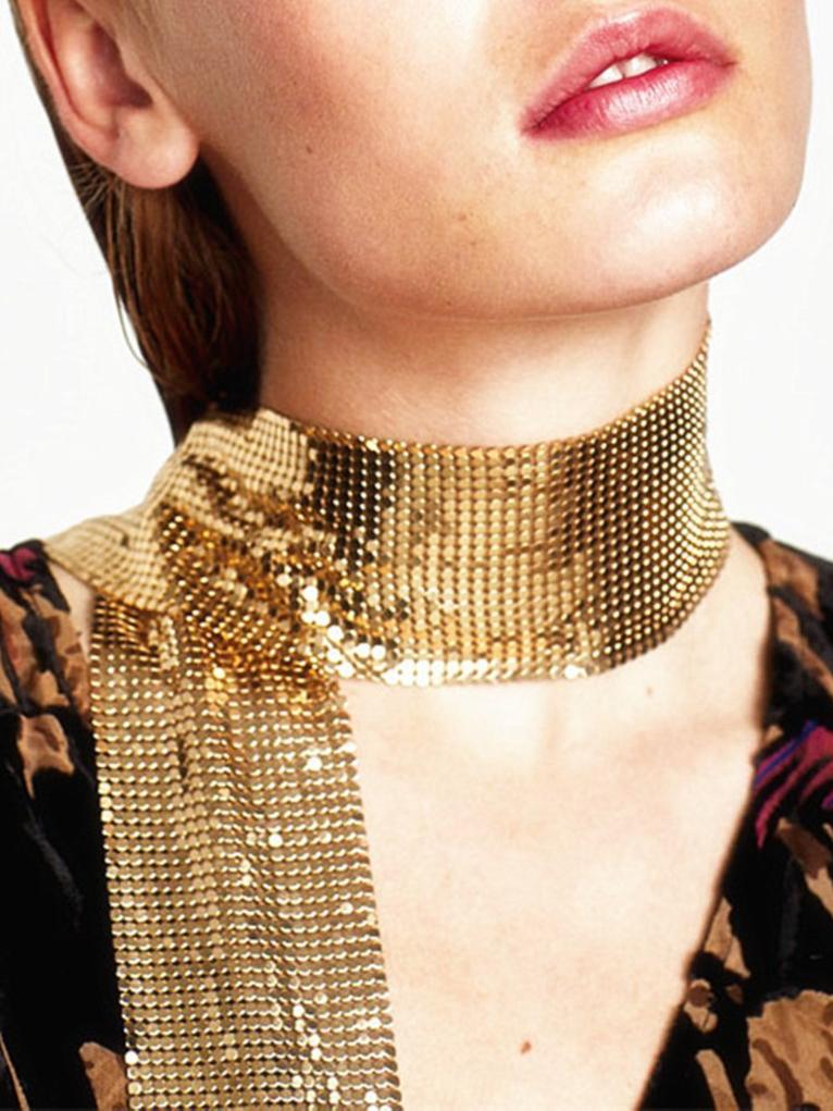 Evelyn Women's Long Scarf featuring a stylish textured design with metal sequins for a touch of elegance and sparkle. 2