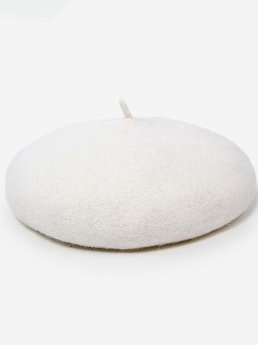 Fiona Women's Retro Wool Beret Hat in rich autumn colors, perfect for stylish warmth during fall and winter. 2