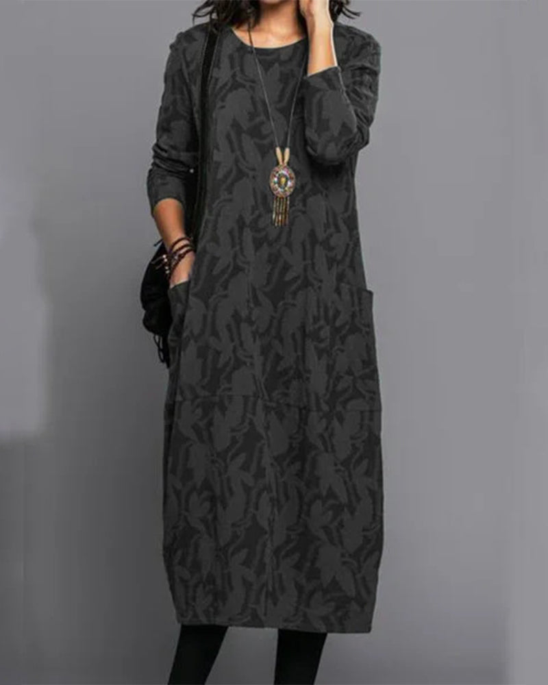 Luna Women's Dress | Breathable Fabric, Printed Design, Plus Size Available 2