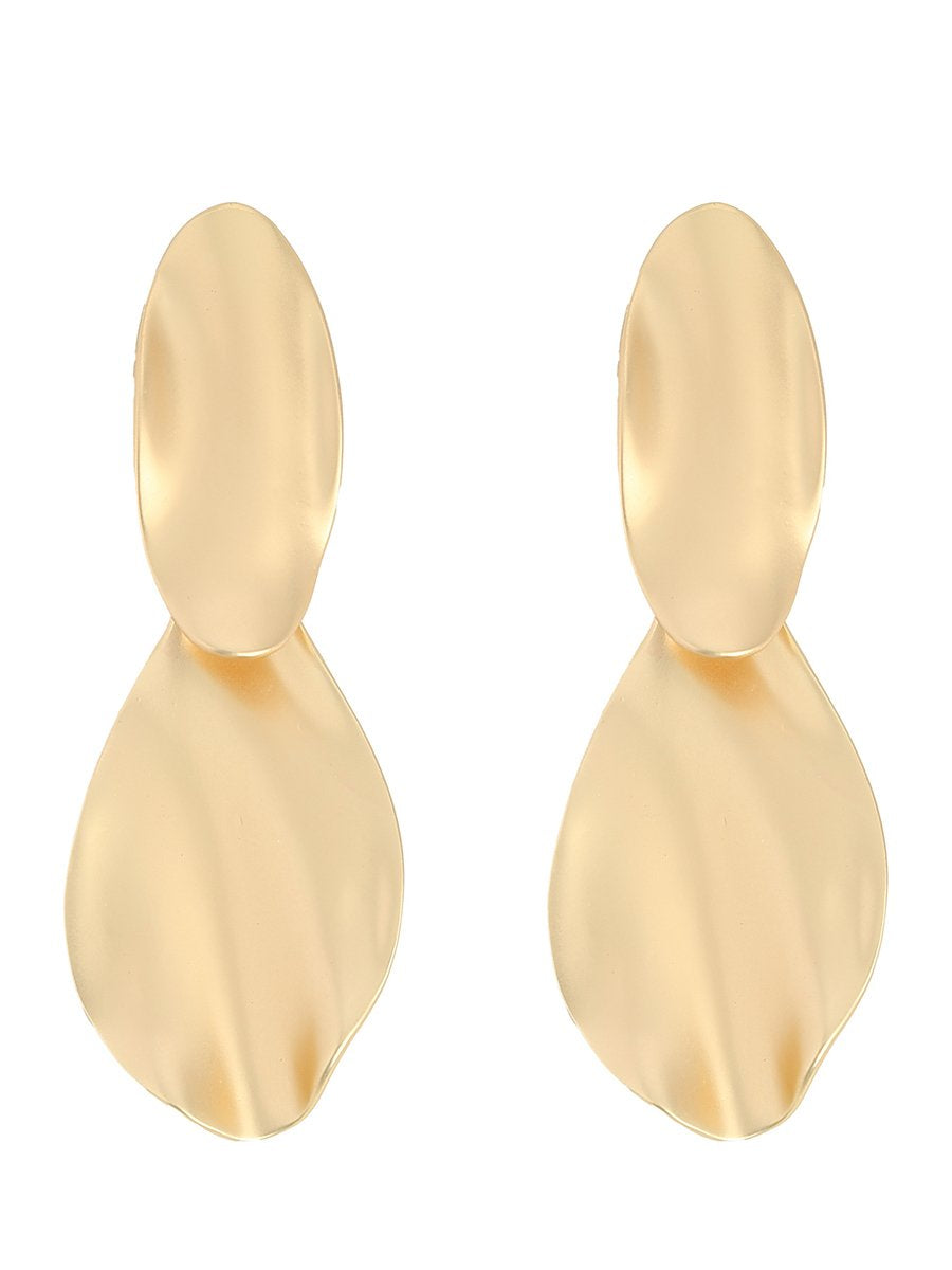 Mia Women's Earrings featuring vintage-inspired matte metal design, showcasing chic elegance for a stylish accessory. 0
