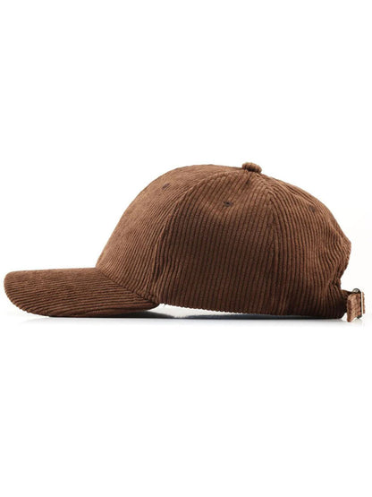 Olyra Women's Baseball Cap in premium corduroy with an adjustable fit, perfect for stylish casual wear and outdoor activities. 1