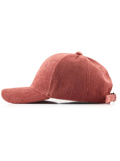 Olyra Women's Baseball Cap in premium corduroy with an adjustable fit, perfect for stylish casual wear and outdoor activities. 3