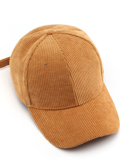 Olyra Women's Baseball Cap in premium corduroy with an adjustable fit, perfect for stylish casual wear and outdoor activities. 4