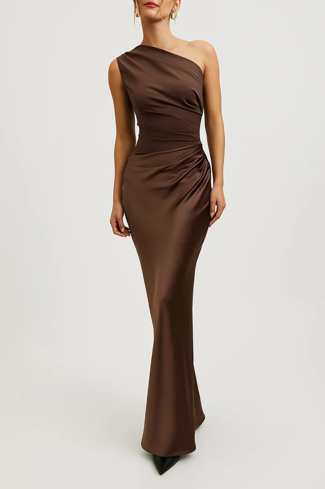 Oriana Women's Maxi Dress | Satin-Like Fabric, Body-Con Fit 0