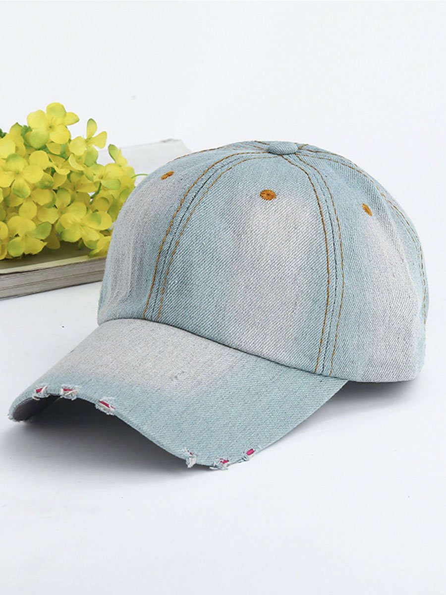 Oryos Women's Denim Baseball Cap with adjustable fit for comfort and sun protection, perfect for casual outings and outdoor activities. 0