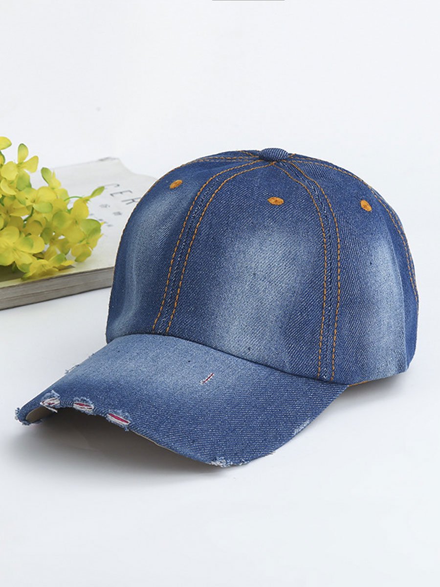Oryos Women's Denim Baseball Cap with adjustable fit for comfort and sun protection, perfect for casual outings and outdoor activities. 1