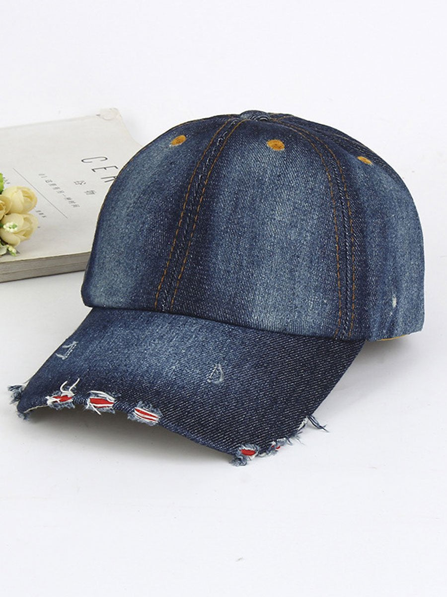 Oryos Women's Denim Baseball Cap with adjustable fit for comfort and sun protection, perfect for casual outings and outdoor activities. 3