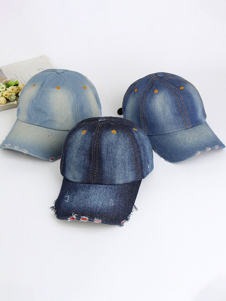 Oryos Women's Denim Baseball Cap with adjustable fit for comfort and sun protection, perfect for casual outings and outdoor activities. 4