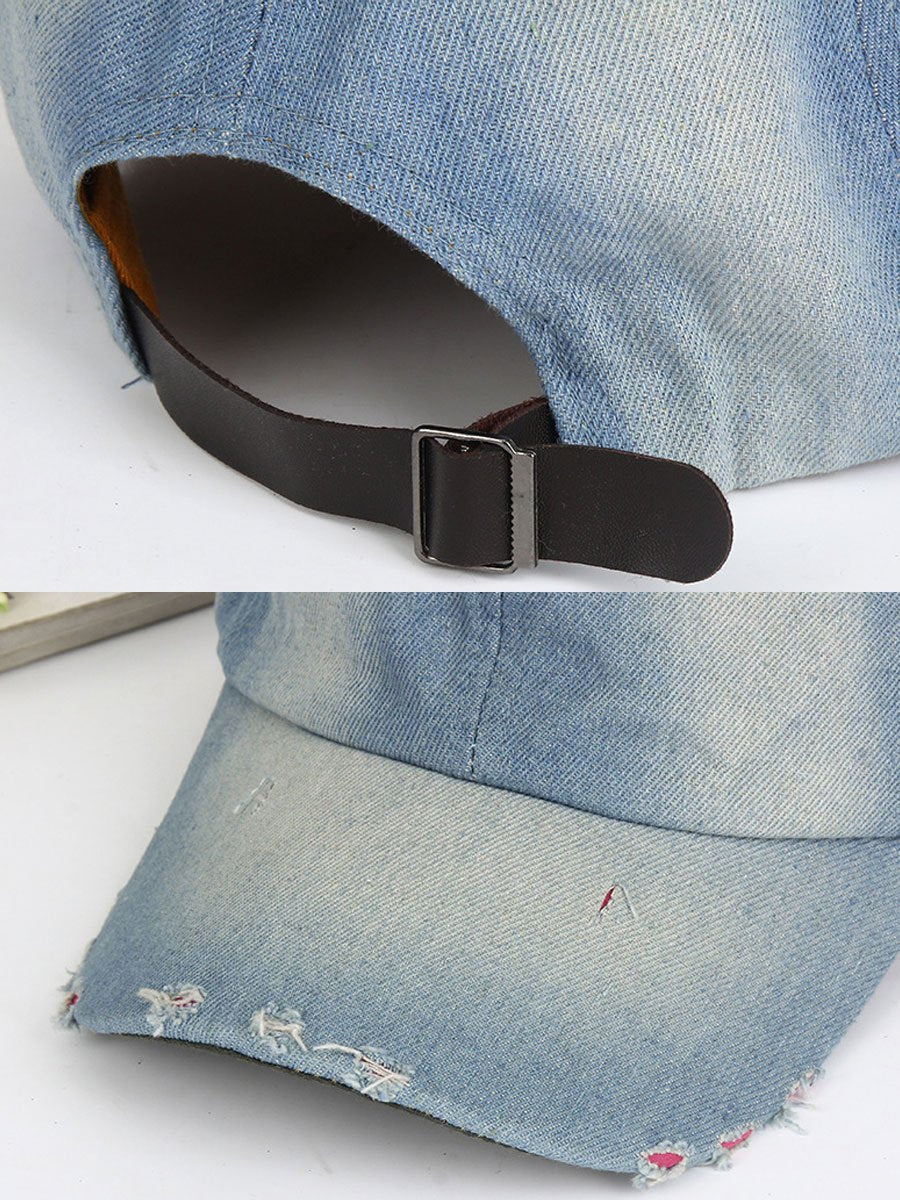 Oryos Women's Denim Baseball Cap with adjustable fit for comfort and sun protection, perfect for casual outings and outdoor activities. 5