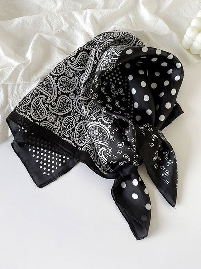 Rita Women's Satin Scarf featuring a Bohemian Paisley Print, perfect for versatile styling and adding a touch of elegance to any outfit. 0