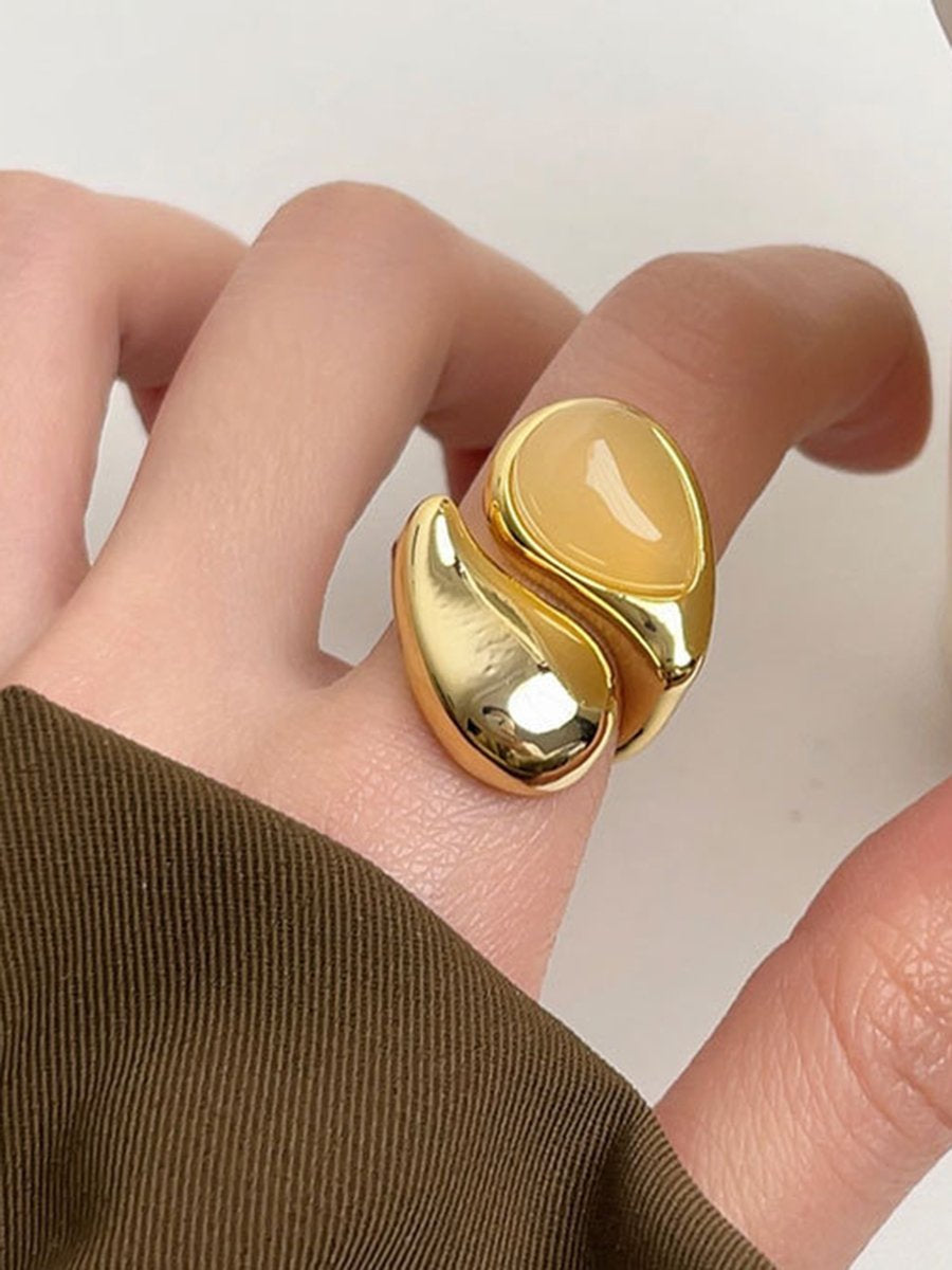 Tara Women's Open Ring featuring a minimalist design in transparent resin, perfect for stylish everyday wear. 0